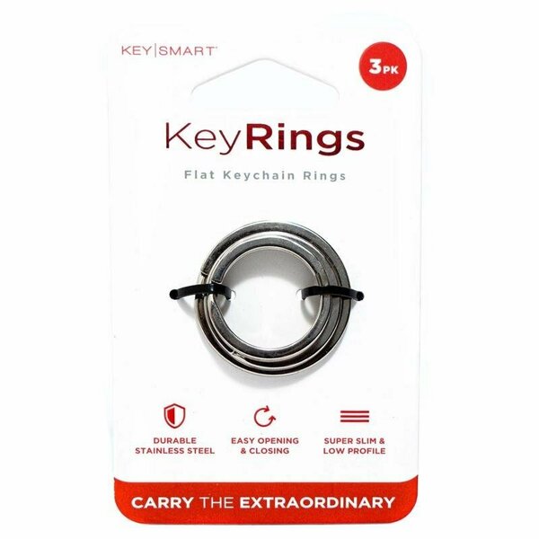 Keysmart KEY RING SS SLVR, 3PK KS850-SS